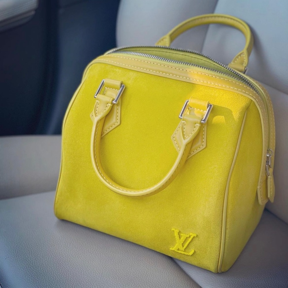 AUTHENTIC *limited edition* Louis Vuitton Suede speedy cube